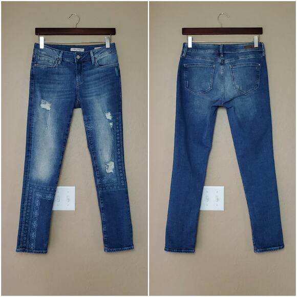 Mavi Jeans Angie Distressed Printed Skinny Jeans - Picture 2 of 9